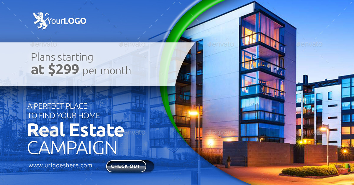 real estate web facebook banners by belegija graphicriver real estate flyer maker