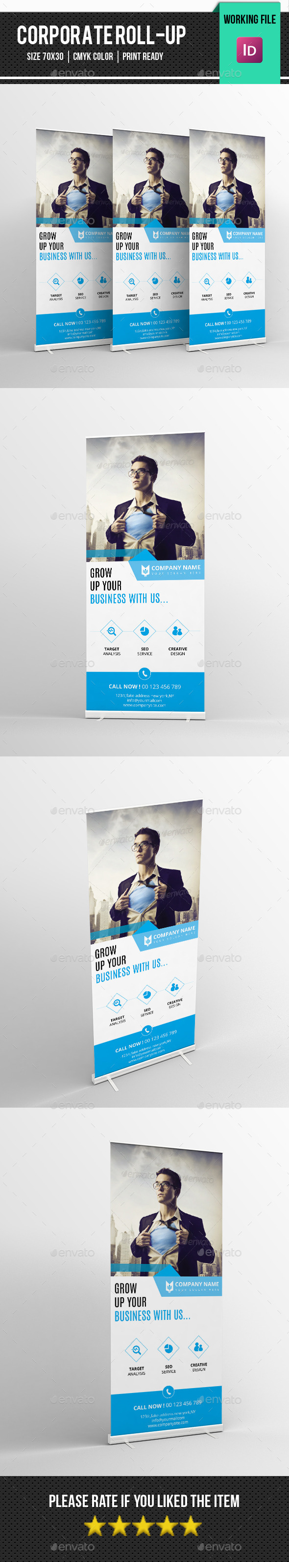 Corporate Roll up Banner-V05 - Signage Print Templates