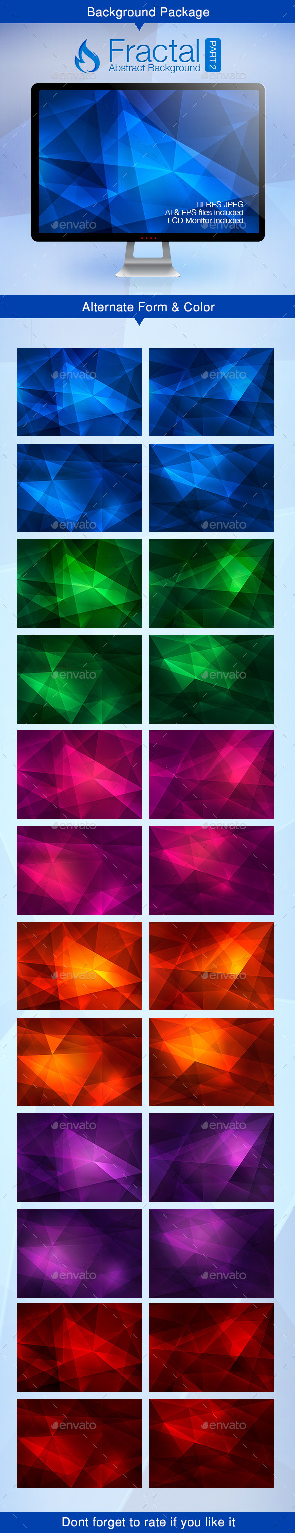Fractal Abstract Background - Part 2 - Backgrounds Decorative