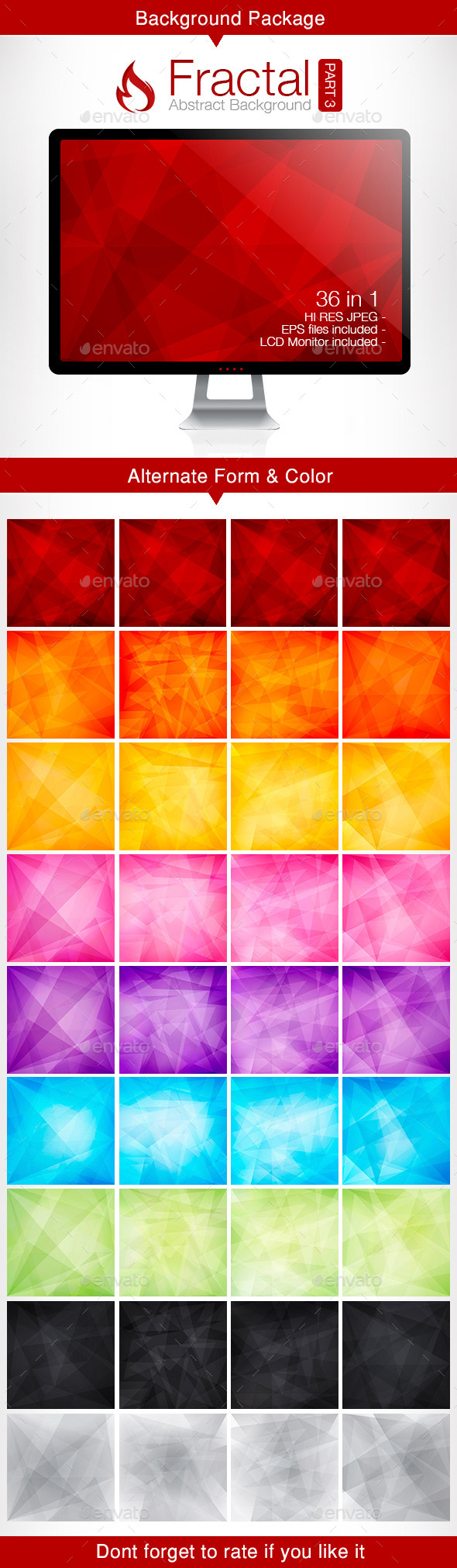 Fractal Abstract Background - part 3 - Backgrounds Decorative