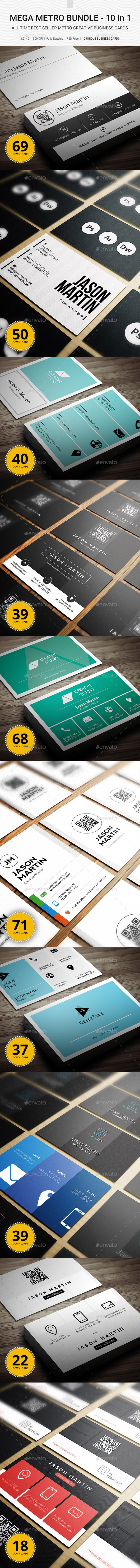 Bundle - 10 All Time Business Cards - M1 - Creative Business Cards