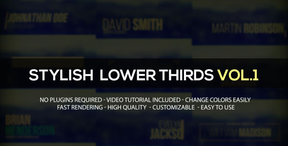 Stylish lower Thirds - VideoHive 12433849