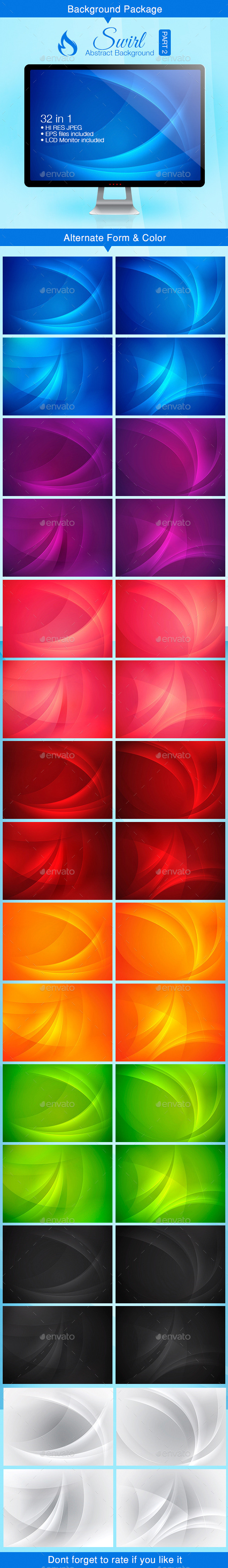 Swirl Abstract Background - Part 2 - Backgrounds Decorative