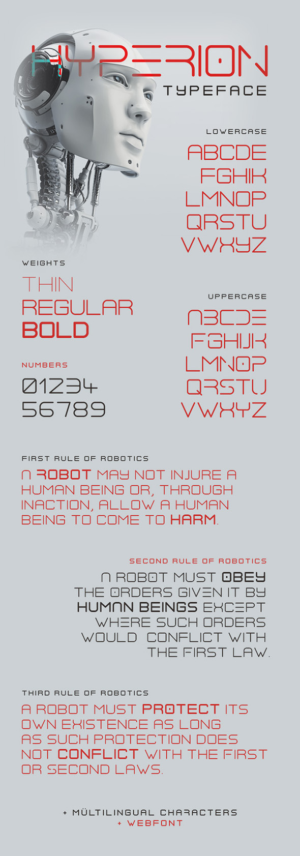 Hyperion Typeface - Futuristic Decorative
