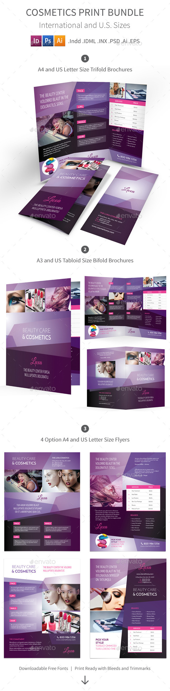 Cosmetics Print Bundle - Corporate Brochures