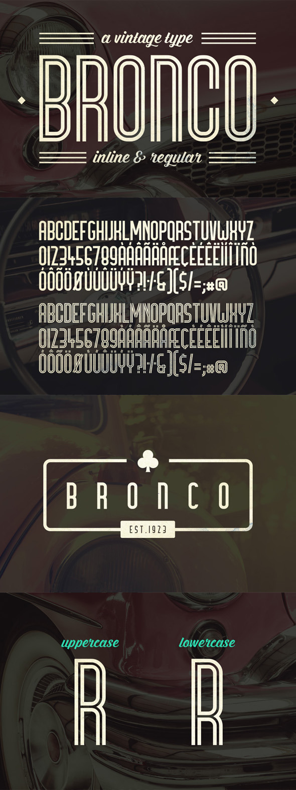 Bronco Typeface - Decorative Fonts