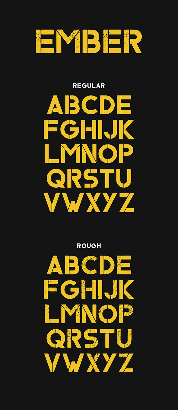 Ember Typeface - Grunge Decorative