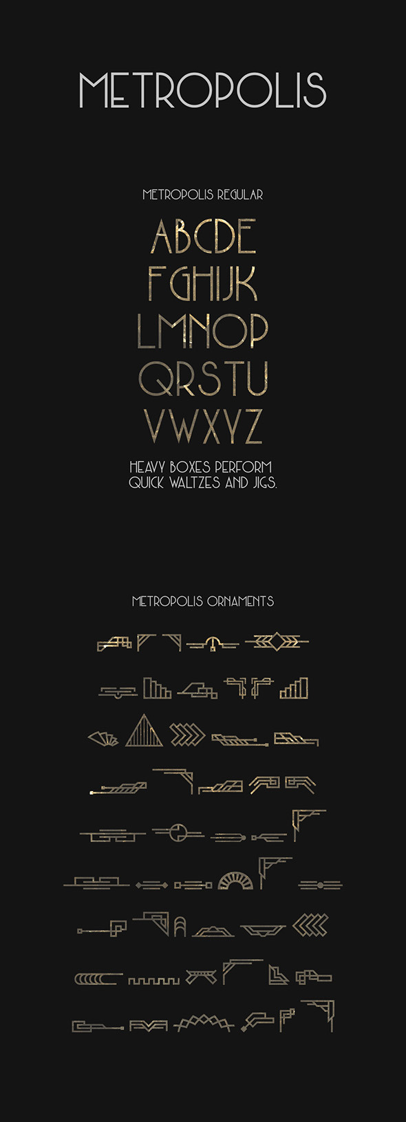 Metropolis Typeface - Decorative Fonts