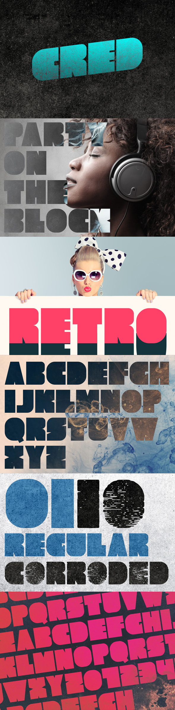 Cred Typeface - Grunge Decorative