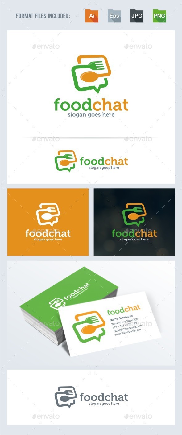 Food Chat Logo - Food Logo Templates