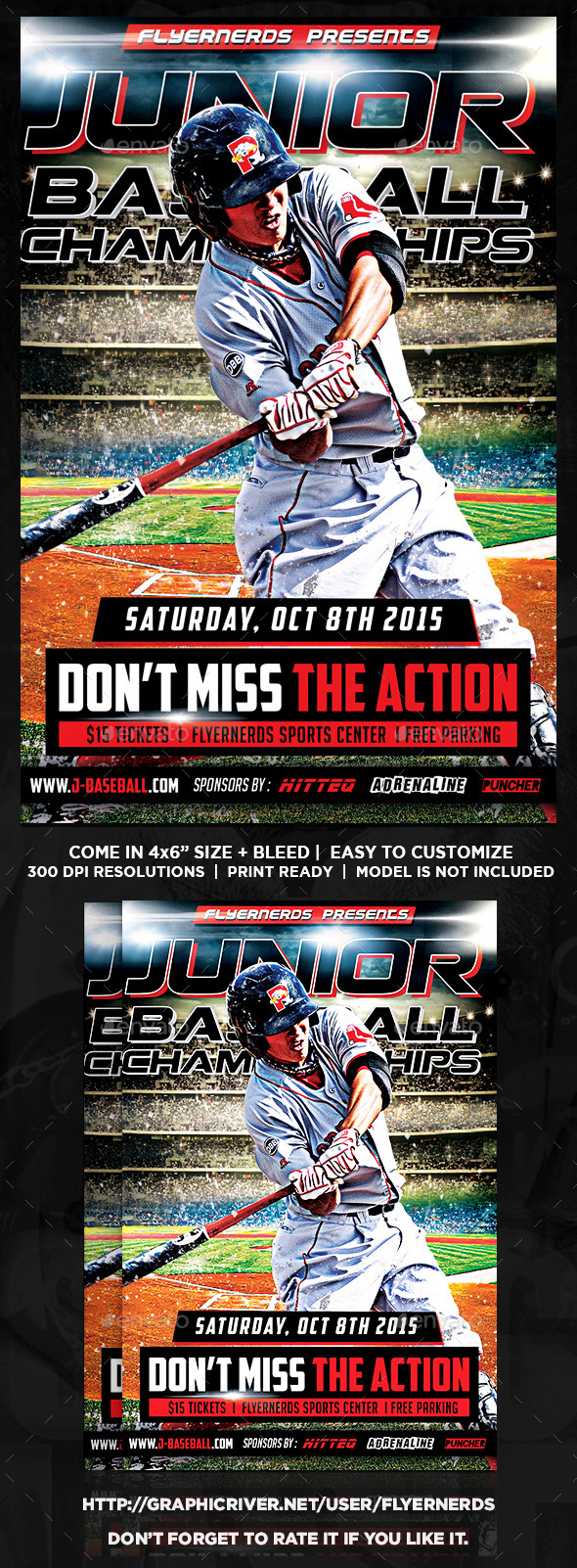 Junior Baseball Champioships Sports Flyer - Sports Events