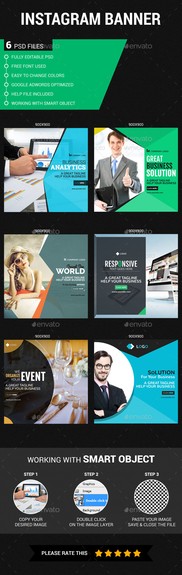 Multipurpose Instagram Templates - Banners & Ads Web Elements