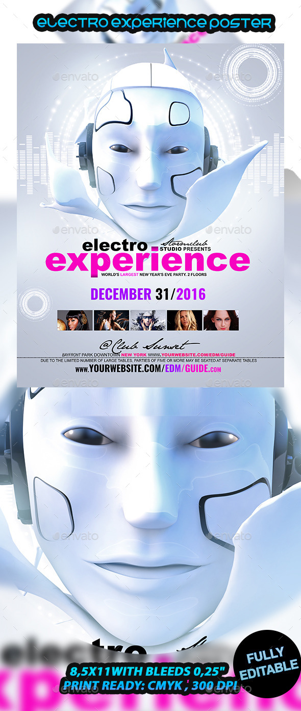 Electro Experience Poster - Events Flyers