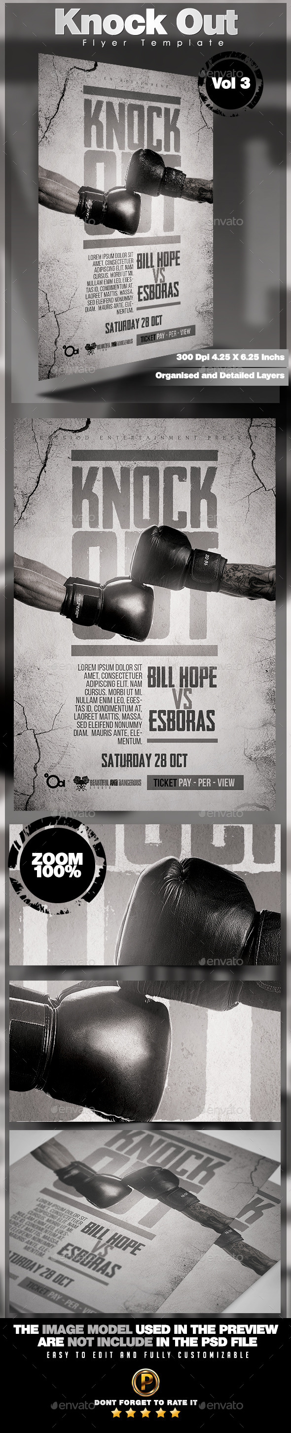 Knock Out Flyer Template Vol 3 - Sports Events