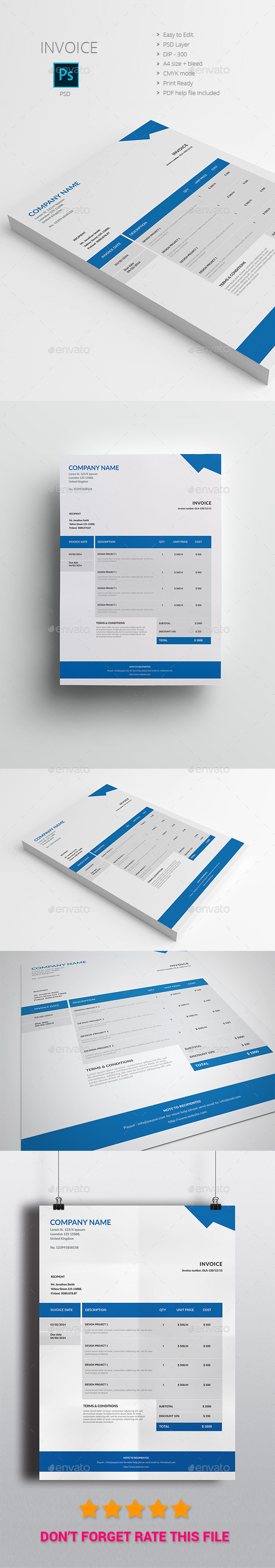 INVOICE Templates - Proposals & Invoices Stationery