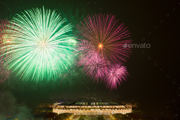 Big fireworks over Luzhniki stadium