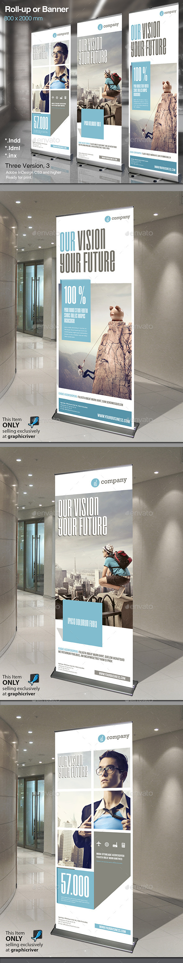 Corporate Roll-up or Banner Vol. 2 - Signage Print Templates