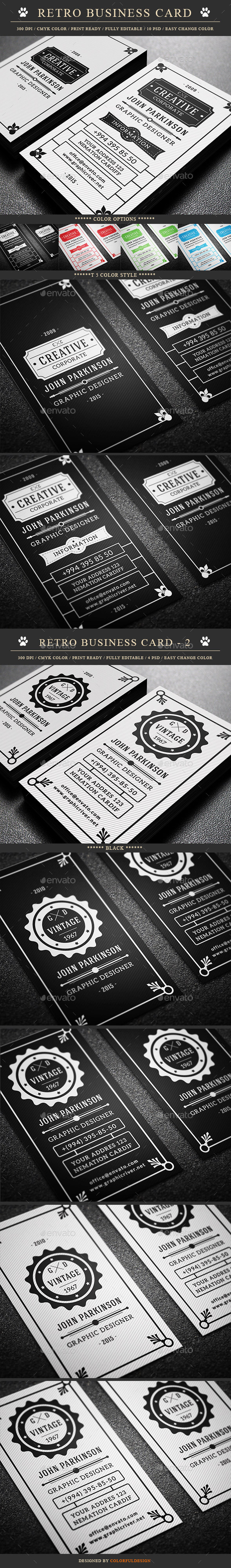 Retro Business Card Bundle - Retro/Vintage Business Cards