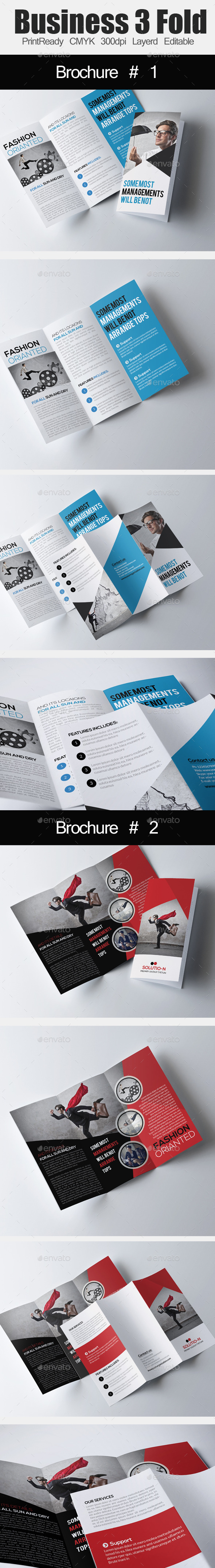 Tri Fold Business Brochure Bundle - Corporate Brochures