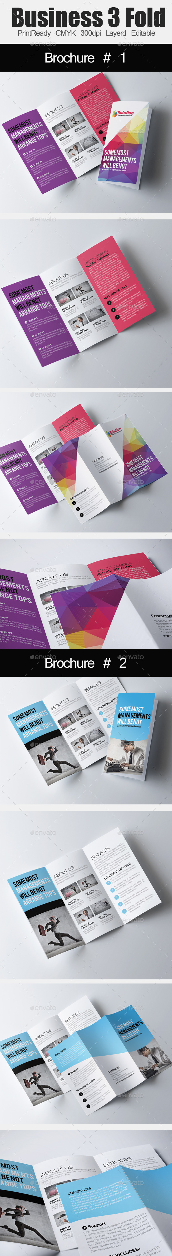 Tri Fold Business Brochure Bundle - Corporate Brochures