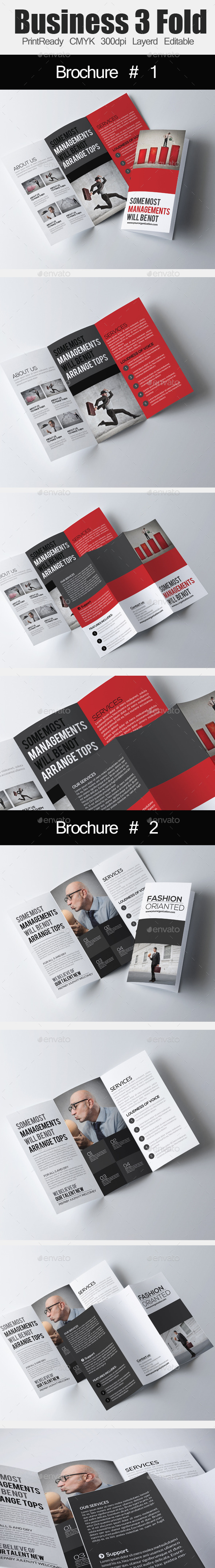 Tri Fold Business Brochure Bundle - Corporate Brochures