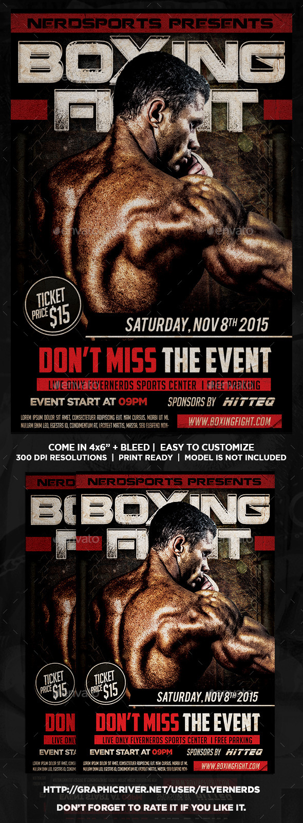 Boxing Fight Sports Flyer