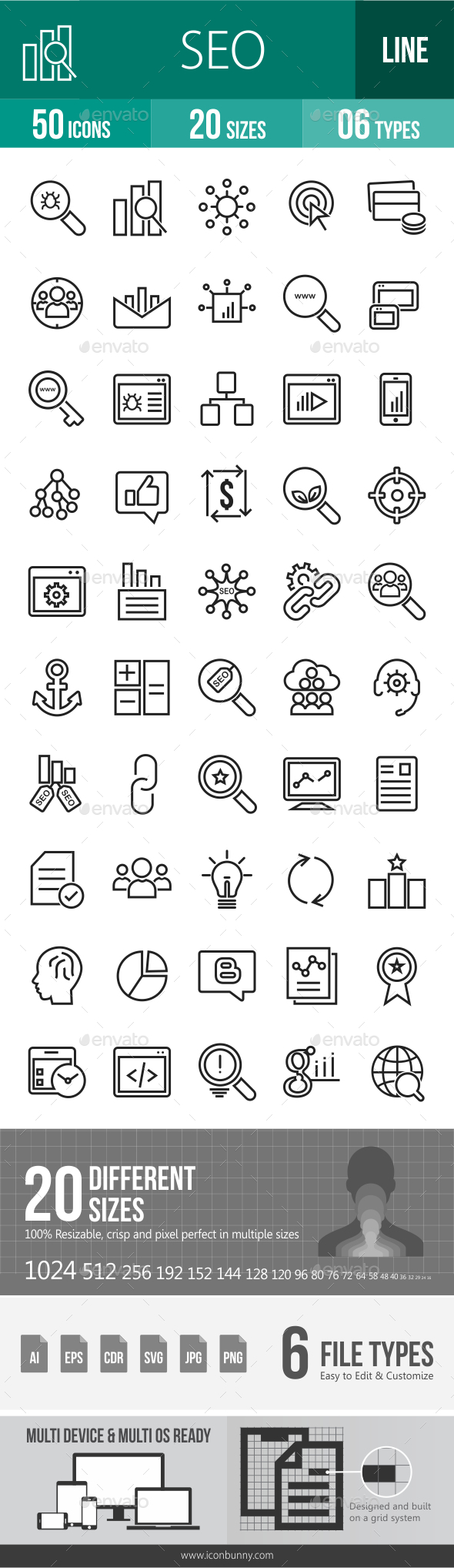 SEO Line Icons - Icons