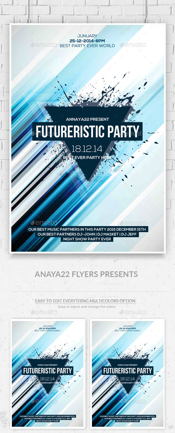 Minimal Abstract Flyer Templates - Clubs & Parties Events