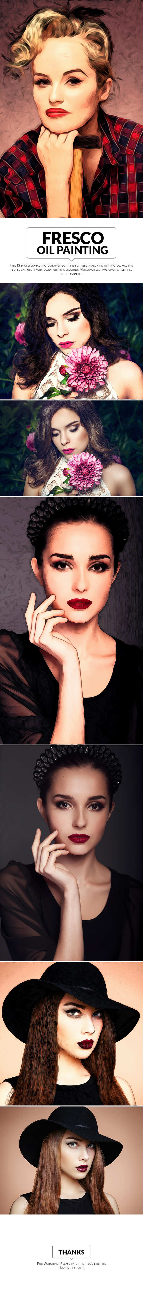 Fresco Oil Painting - Photo Effects Actions