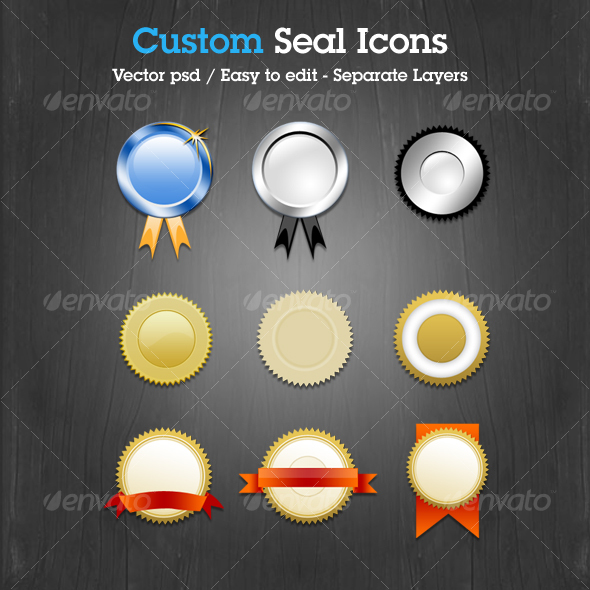 Custom Seal Icons - Decorative Graphics
