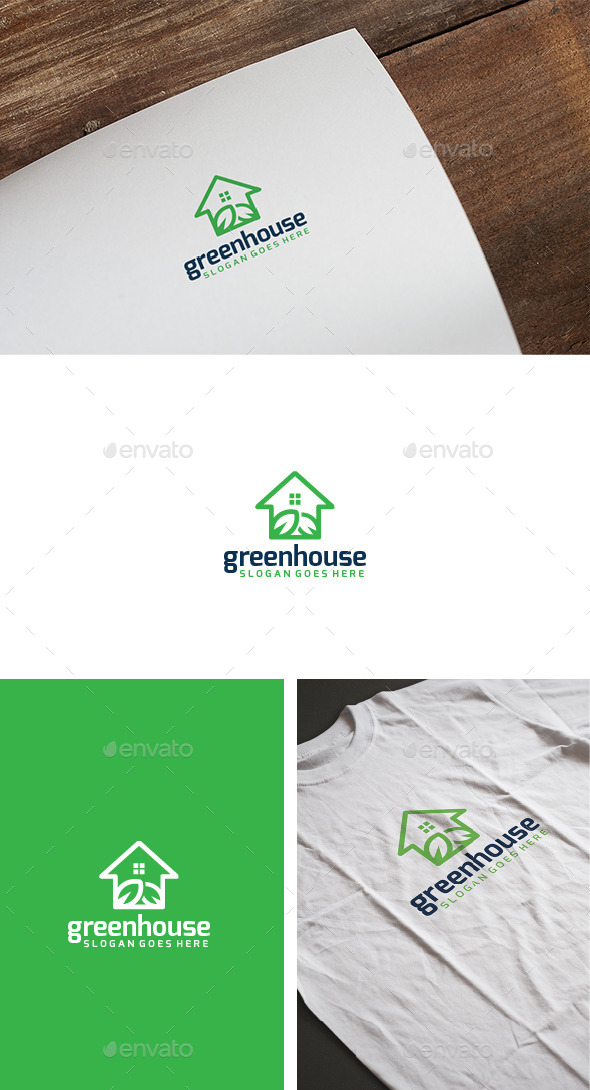 Green House Logo - Nature Logo Templates
