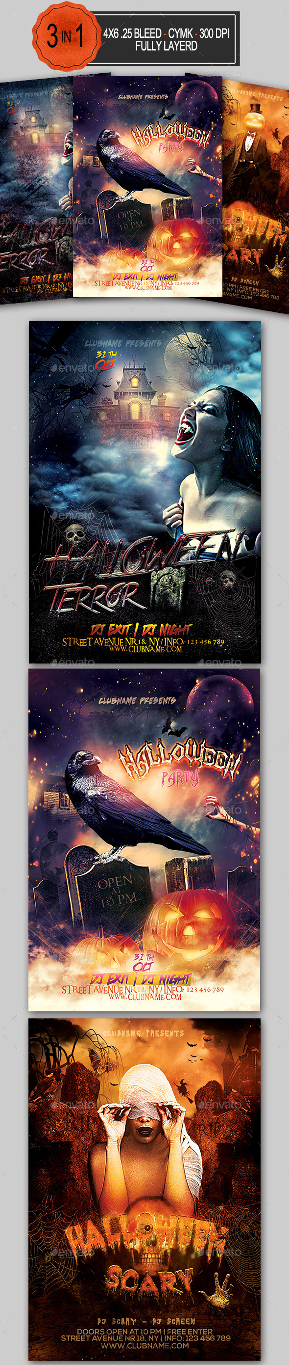Halloween Flyer Bundle - Holidays Events