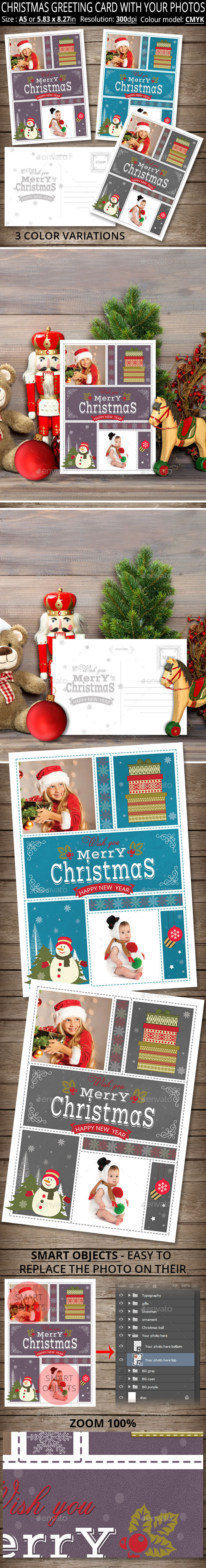 Christmas Greeting Card With Your Photos