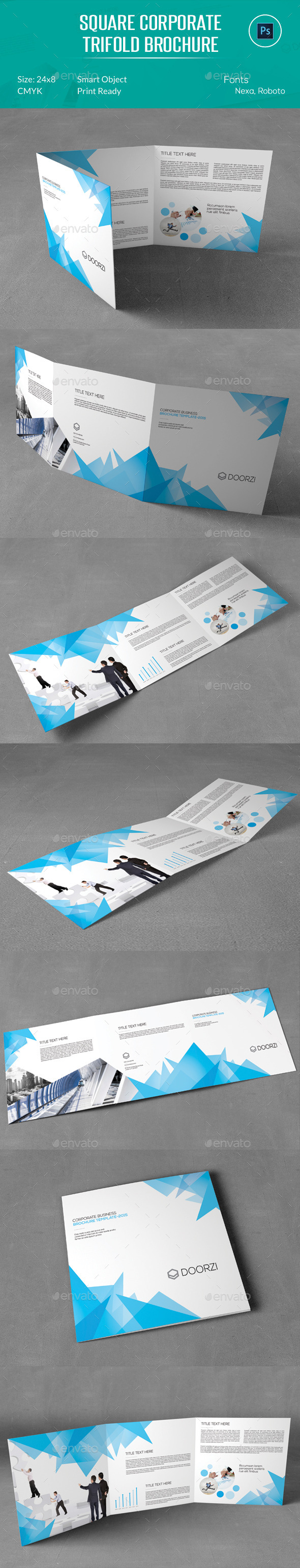 Square Corporate Trifold Brochure - Corporate Brochures