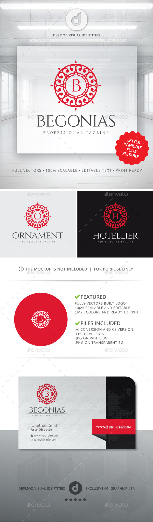 Begonias Logo - Letters Logo Templates
