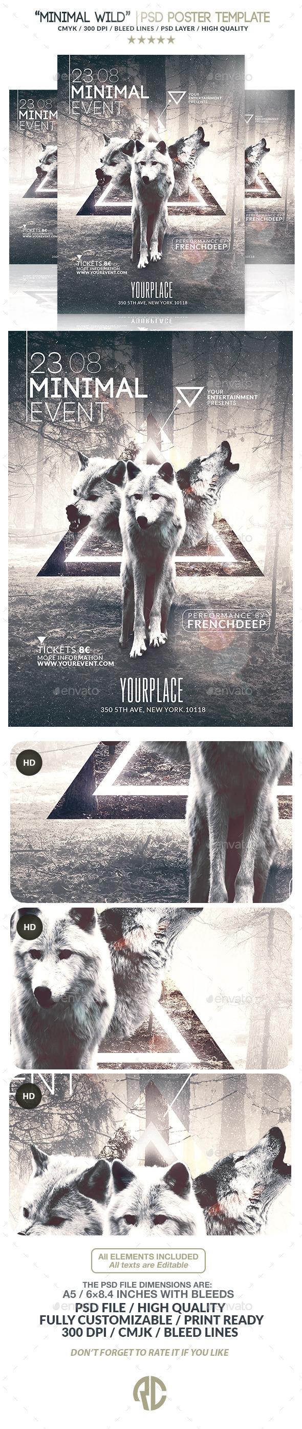 Minimal Wild Event | Poster Template - Events Flyers