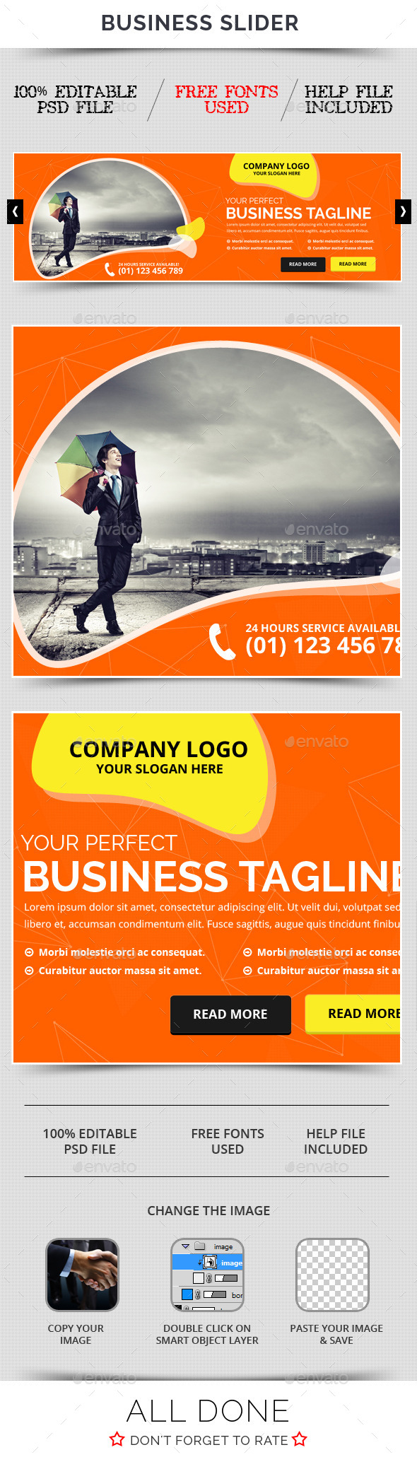 Business Slider V35 - Sliders & Features Web Elements
