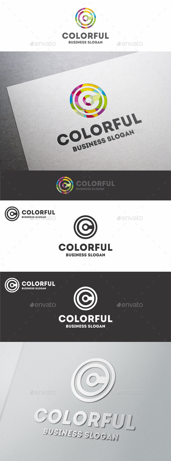Creative Colorful Circles C Letter Logo Creative Colorful Circles C Letter Logo