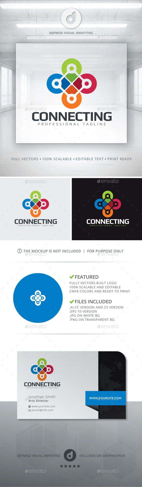 Connecting Logo - Abstract Logo Templates