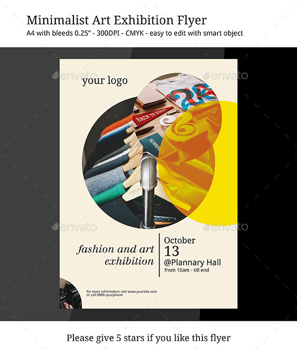 Minimalist Art Exhibition Flyer - Events Flyers