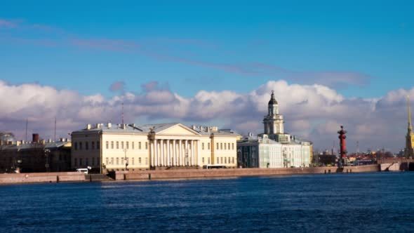 Classic Architecture at Neva Quay, St Petersburg