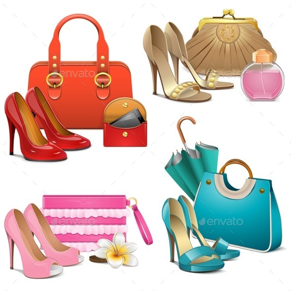 Vector Fashion Accessories Set - Commercial / Shopping Conceptual