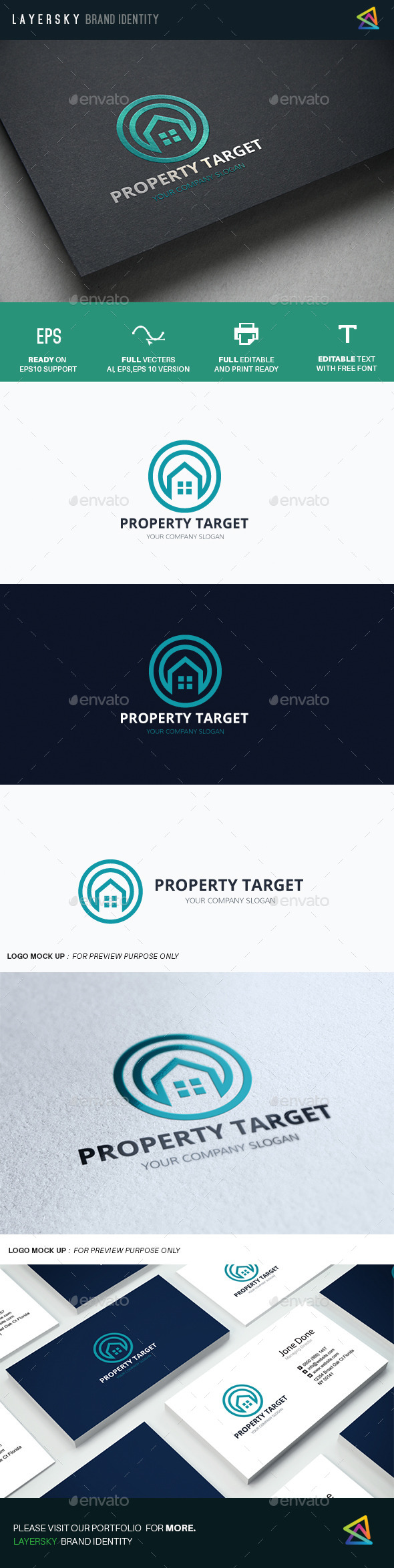 Property Target - Buildings Logo Templates