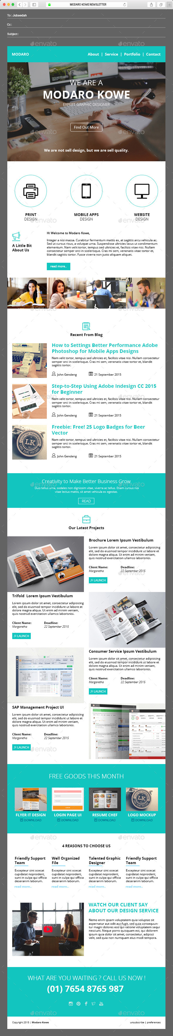 Creative Agency - E-newsletters Web Elements
