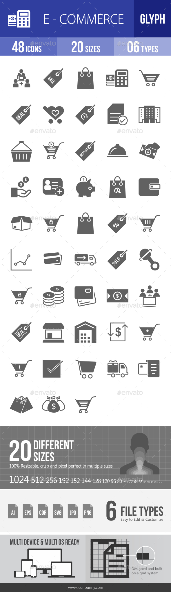 Ecommerce Glyph Icons - Icons