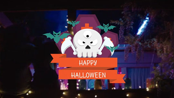 The Title Of The Party Flat Design Style Halloween