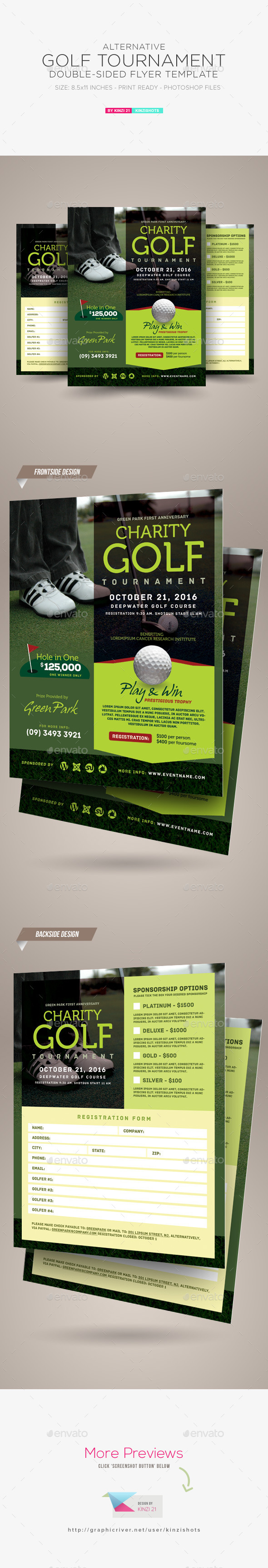 Golf Tournament Double-sided Flyer Golf Tournament Double-sided Flyer