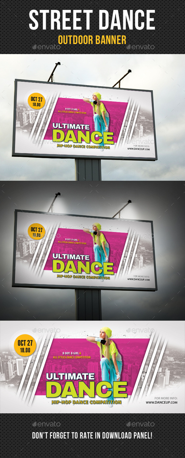 Street Dance Competition Outdoor Banner - Signage Print Templates