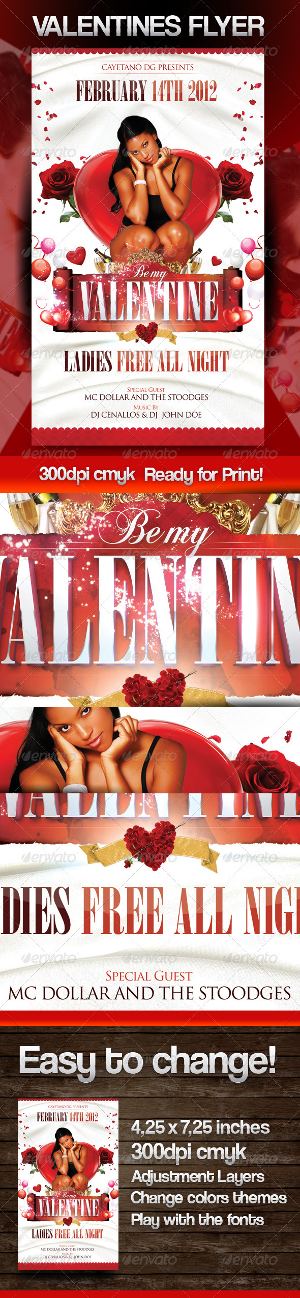 Valentines Day Flyer - Clubs & Parties Events