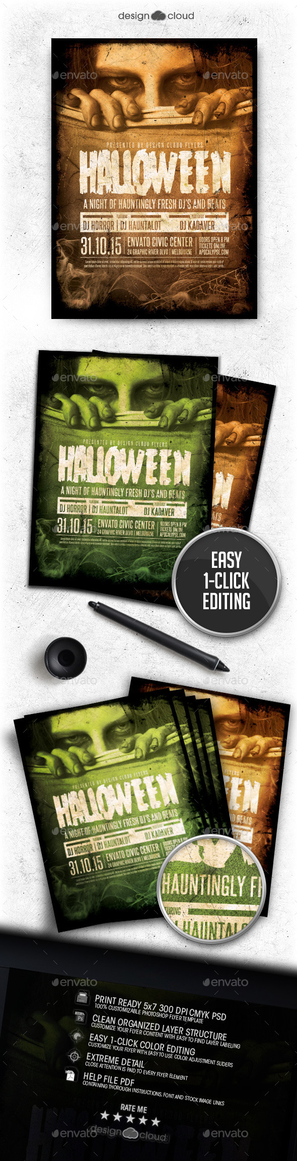 Halloween Event Flyer Template - Holidays Events